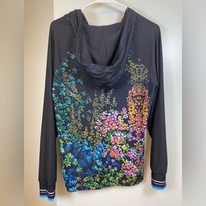 Johnny Was Bee Active Featherweight Pullover Hoodie, Floral, Women’s Small
